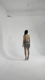 Load and play video in Gallery viewer, ASYMMETRIC OPEN BACK DRESS
