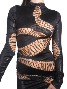 SNAKE LACE-UP DRESS - SIREN THE BRAND