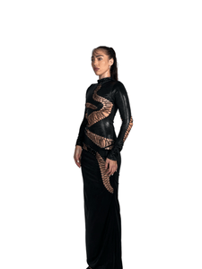 SNAKE LACE-UP DRESS - SIREN THE BRAND