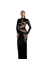 Load image into Gallery viewer, SNAKE LACE-UP DRESS - SIREN THE BRAND
