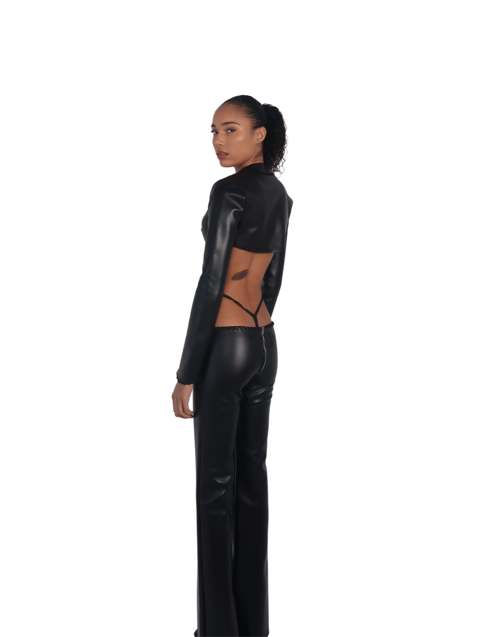 LOW RISE LEATHER CREST PANTS - SIREN THE BRAND