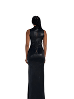 Load image into Gallery viewer, ASYMMETRIC TURTLENECK LACE UP DRESS - SIREN THE BRAND
