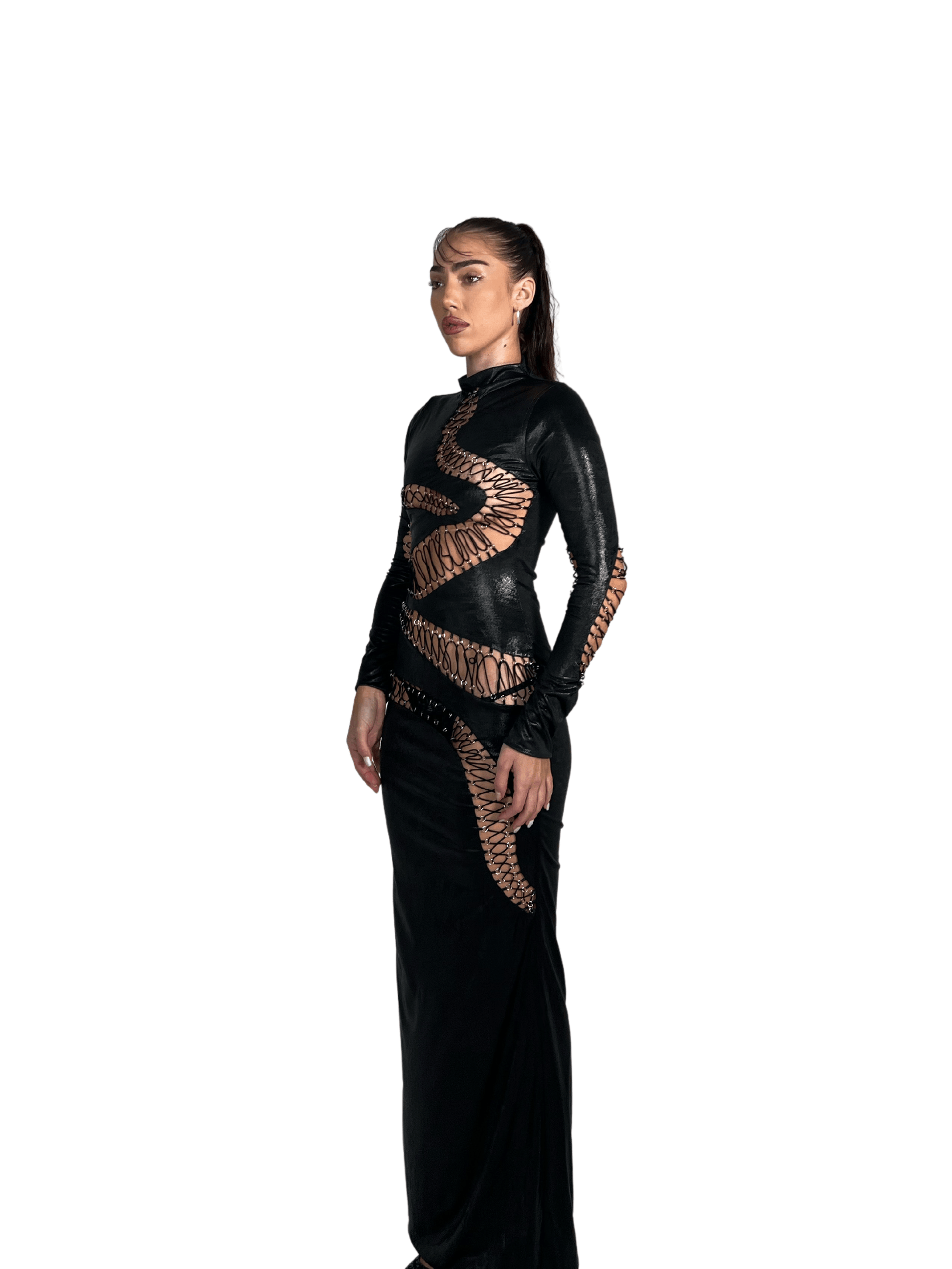 SNAKE LACE-UP DRESS - SIREN THE BRAND