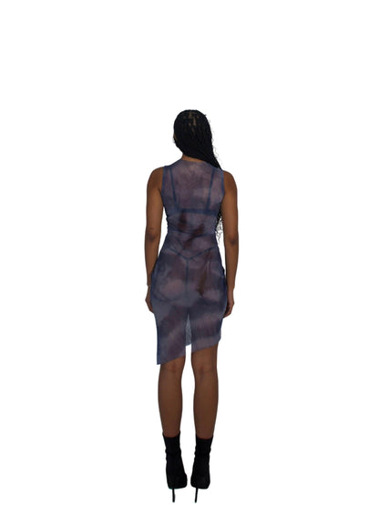 SLEEVELESS ASYMMETRIC DRESS 1OF1 - SIREN THE BRAND