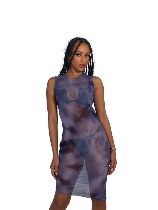 SLEEVELESS ASYMMETRIC DRESS 1OF1 - SIREN THE BRAND